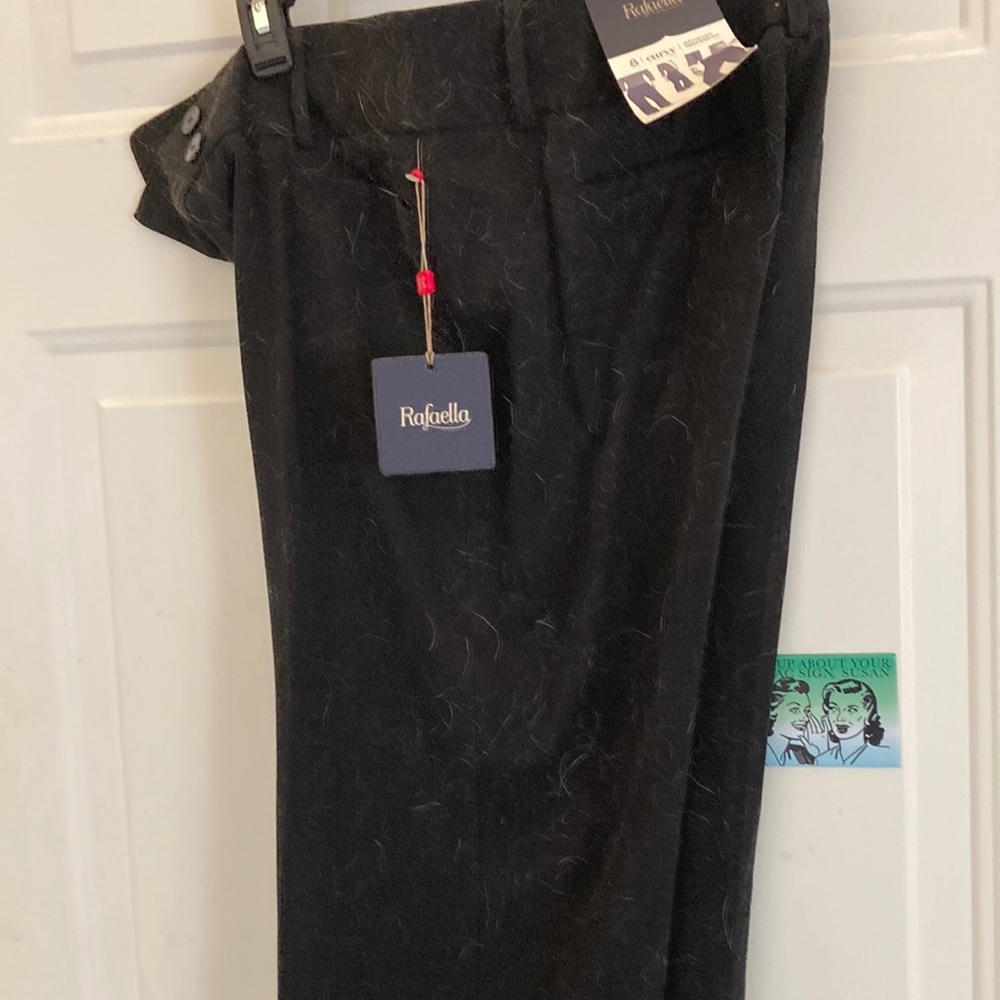 Rafaella Black Dress Pants Classic Straight-Leg